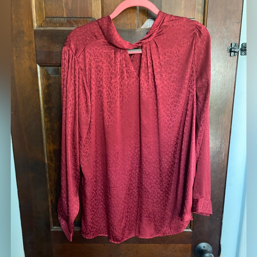 Maroon leopard shirt